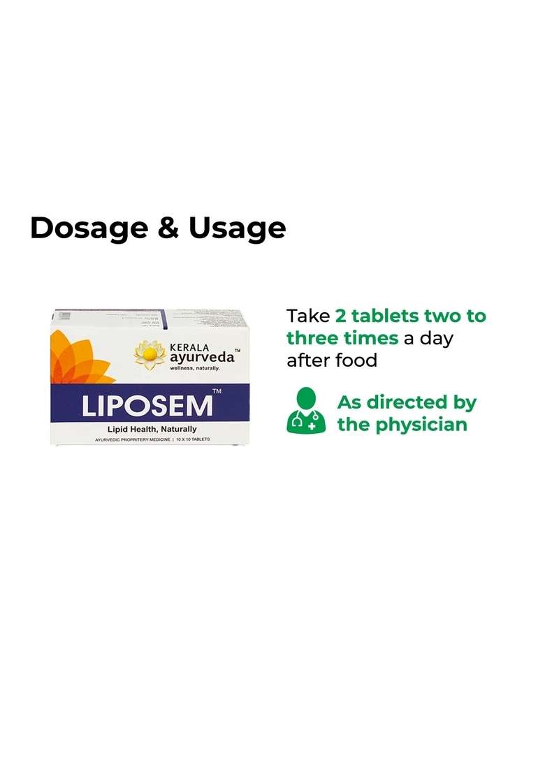 Keralaayurveda Liposem Tablets (100 Nos) - Indya
