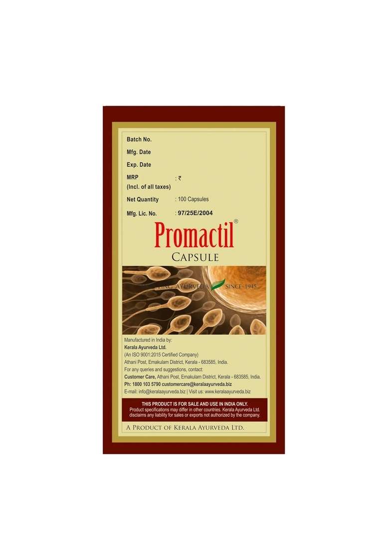 Keralaayurveda Promactil Capsule (100 Nos) - Indya