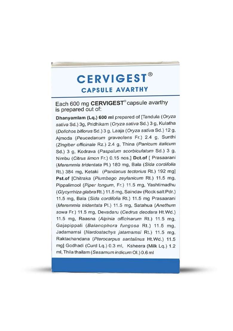 Keralaayurveda Cervigest Capsule (100 Nos) - Indya