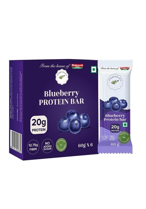 Baidyanath Ayurvedant Blueberry Protein Bars Pack Of 6