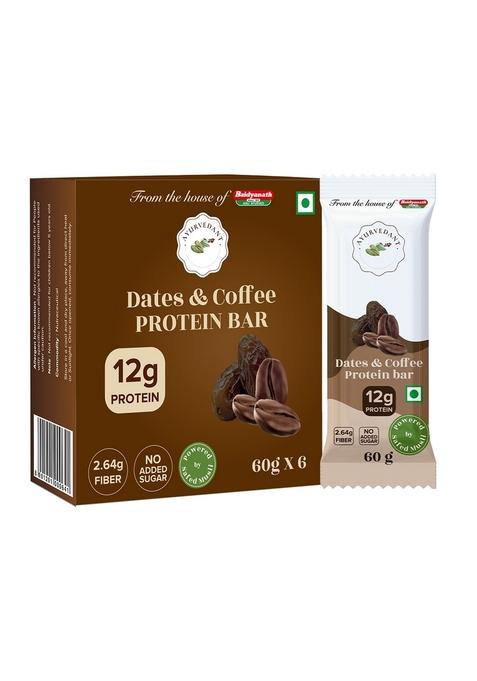 Baidyanath Ayurvedant Dates And Coffee Protein Bars Pack Of 6
