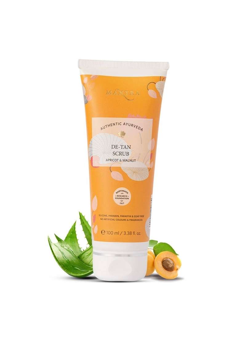 Baidyanath Mantra De Tan Scrub Apricot And Walnut - Indya