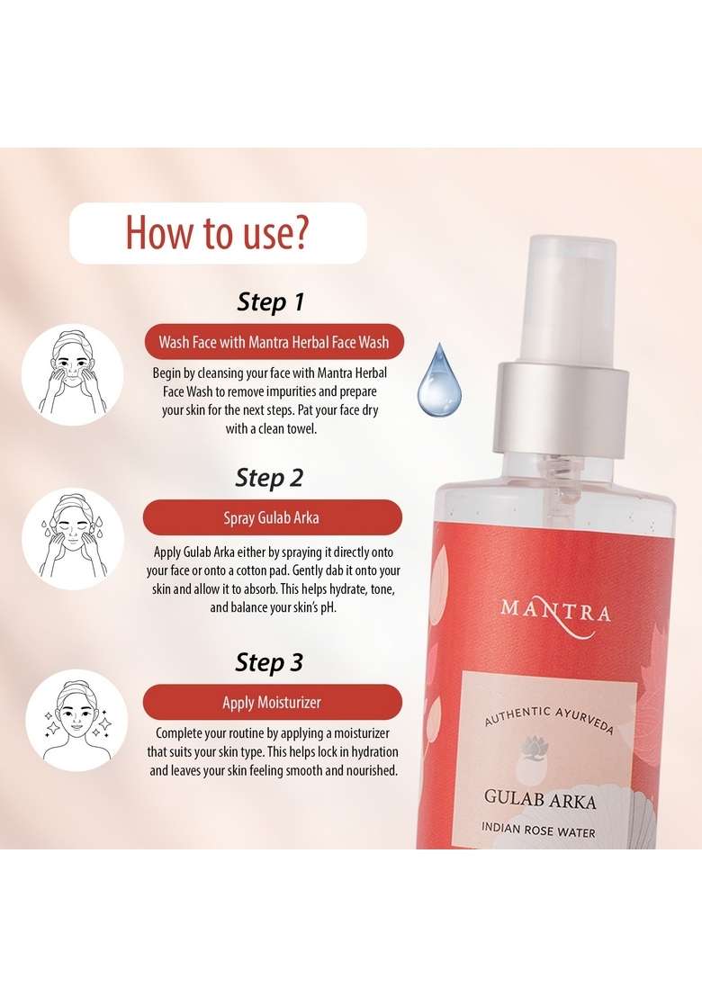 Baidyanath Mantra Gulab Arka Indian Rose Water - Indya