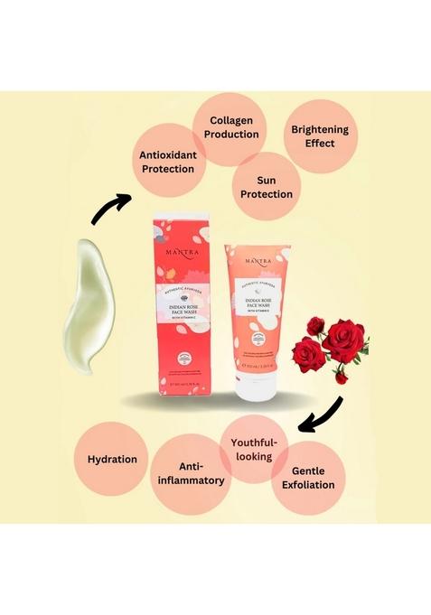Baidyanath Mantra Indian Rose Face Wash With Vitamin C