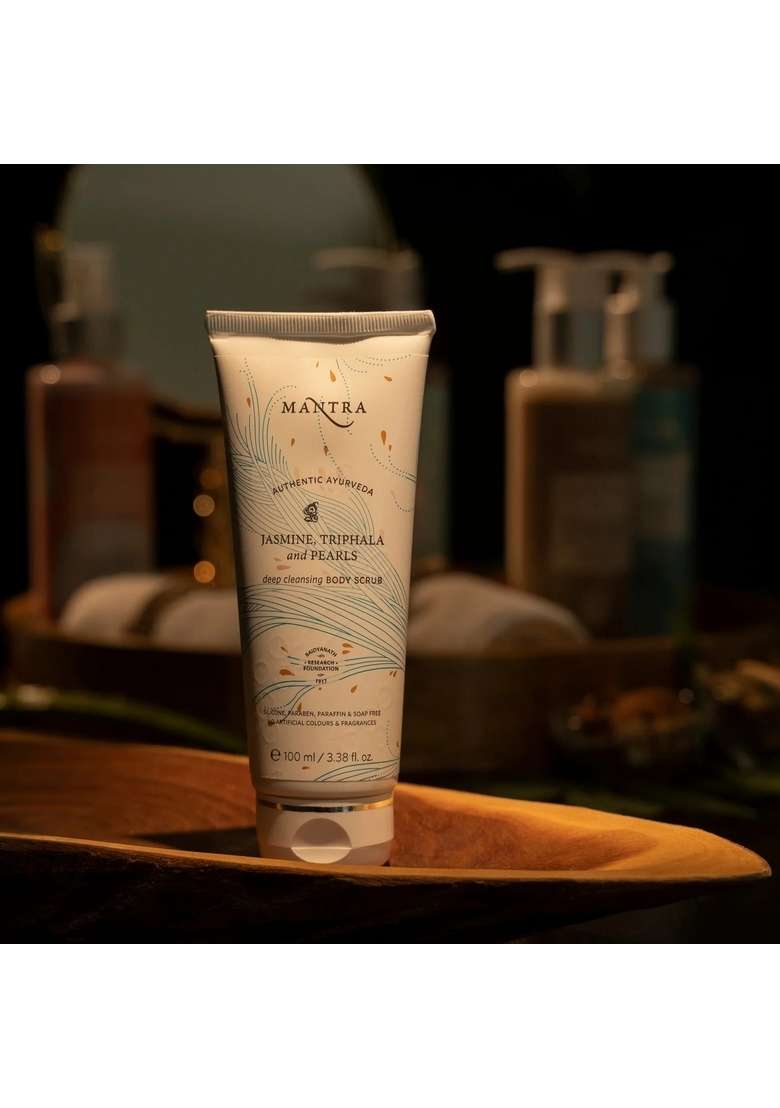 Baidyanath Mantra Jasmine Triphala And Pearls Deep Cleansing Body Scrub - Indya