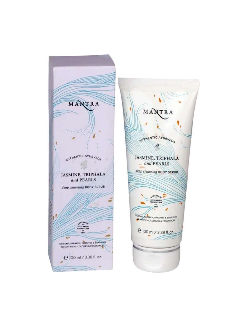 Baidyanath Mantra Jasmine Triphala And Pearls Deep Cleansing Body Scrub - Indya