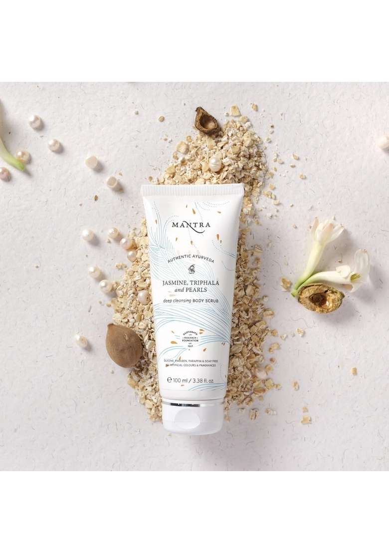 Baidyanath Mantra Jasmine Triphala And Pearls Deep Cleansing Body Scrub - Indya