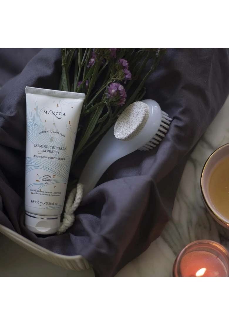 Baidyanath Mantra Jasmine Triphala And Pearls Deep Cleansing Body Scrub - Indya