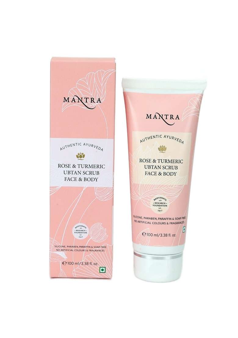 Baidyanath Mantra Rose And Turmeric Ubtan Scrub Face And Body - Indya