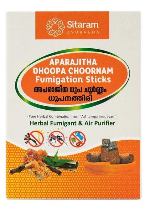 Sitaram Ayurveda Aparajitha Dhoopa Choornam Fumigation Sticks 20 Nos