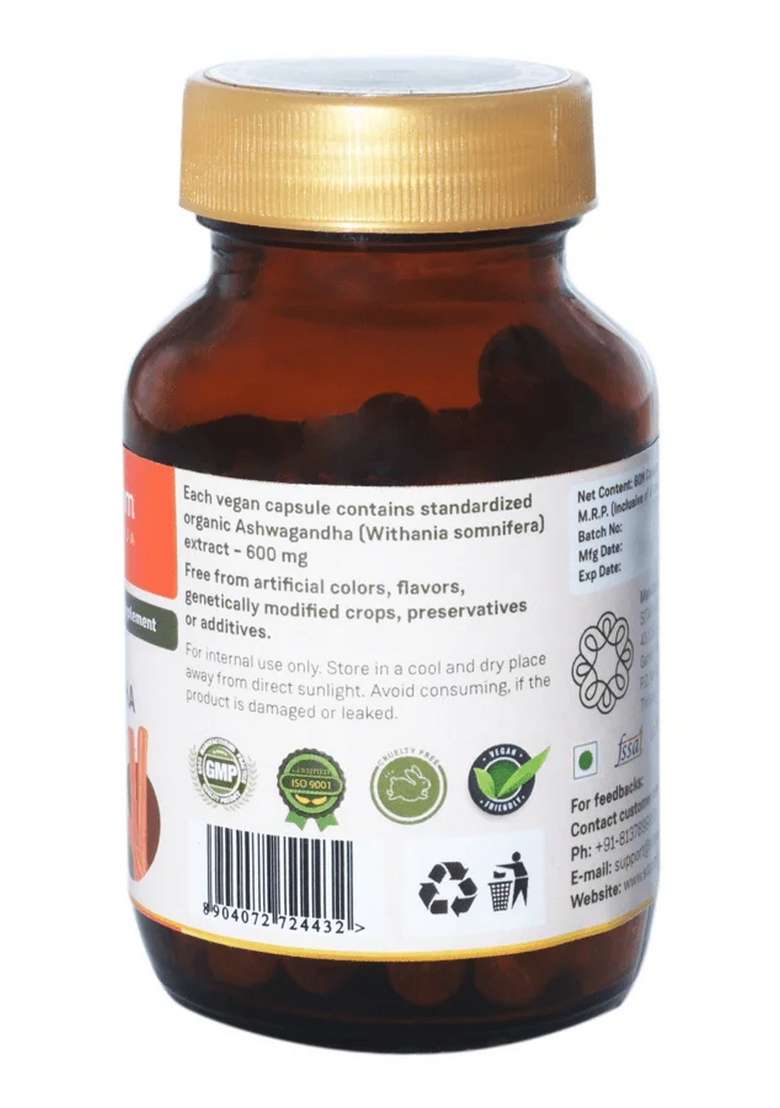 Sitaram Ayurveda Ashwagandha | 60 Capsules - Indya