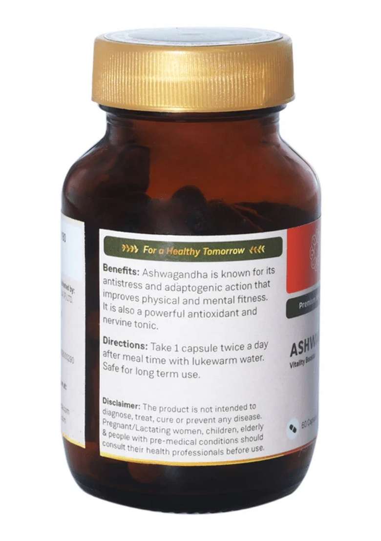 Sitaram Ayurveda Ashwagandha | 60 Capsules - Indya