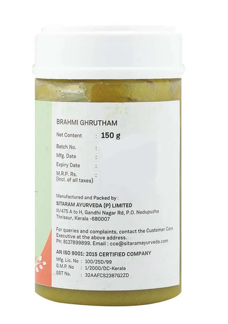 Sitaram Ayurveda Brahmi Ghritam 150 Gm - Indya