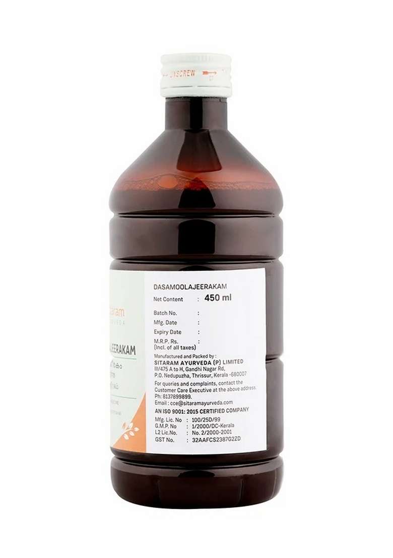 Sitaram Ayurveda Dasamoolajeerakarishtam 450 Ml - Indya