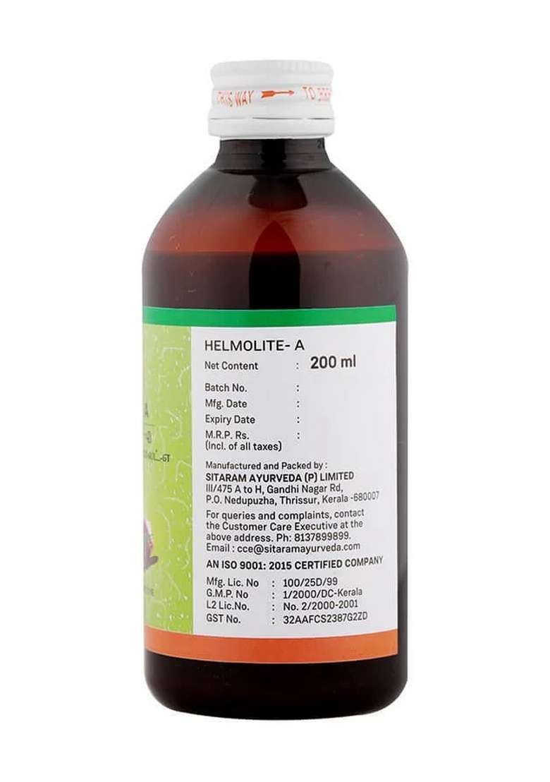 Sitaram Ayurveda Helmolite A 200 Ml - Indya