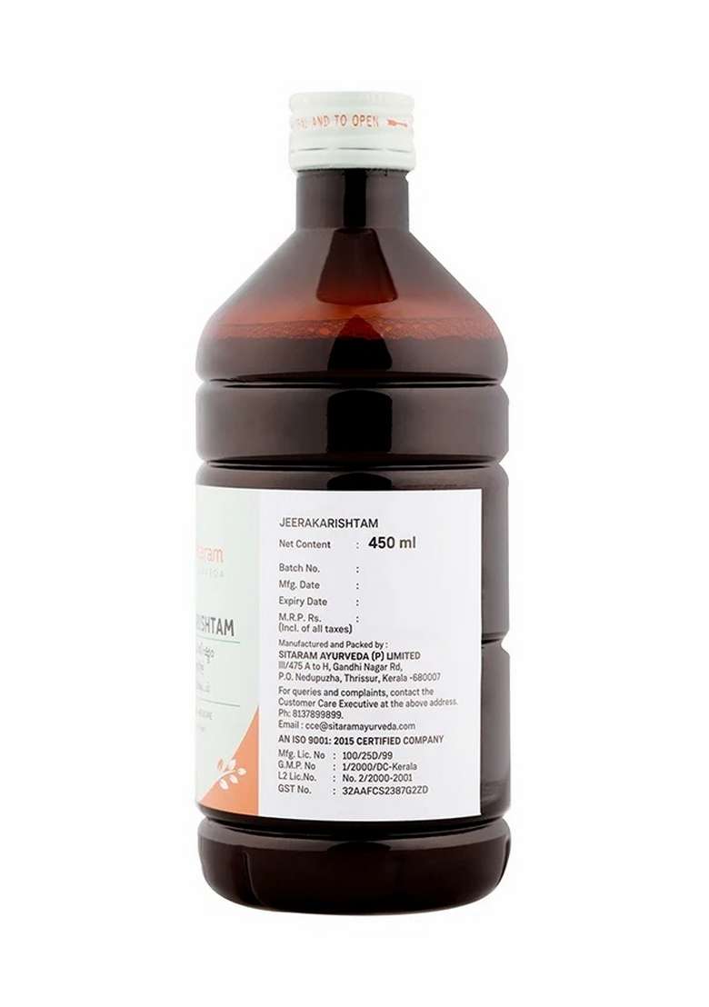 Sitaram Ayurveda Jeerakarishtam 450 Ml - Indya