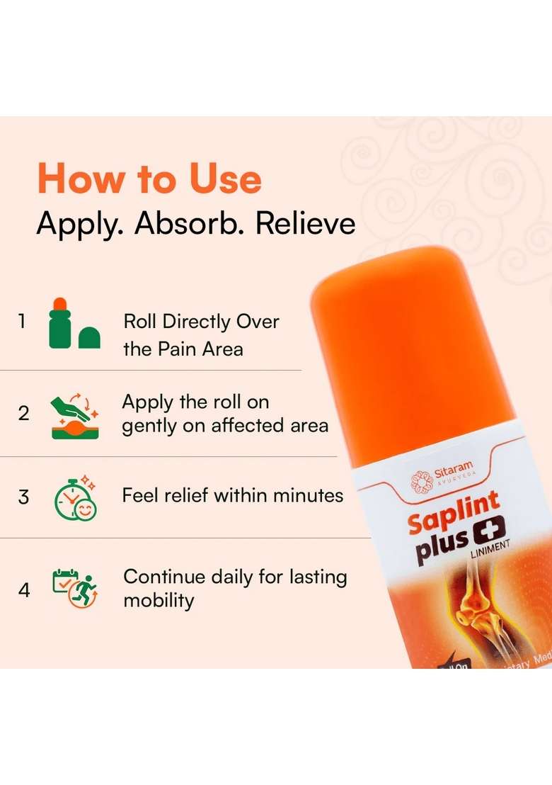 Sitaram Ayurveda Saplint Plus Roll On 50 Ml - Indya
