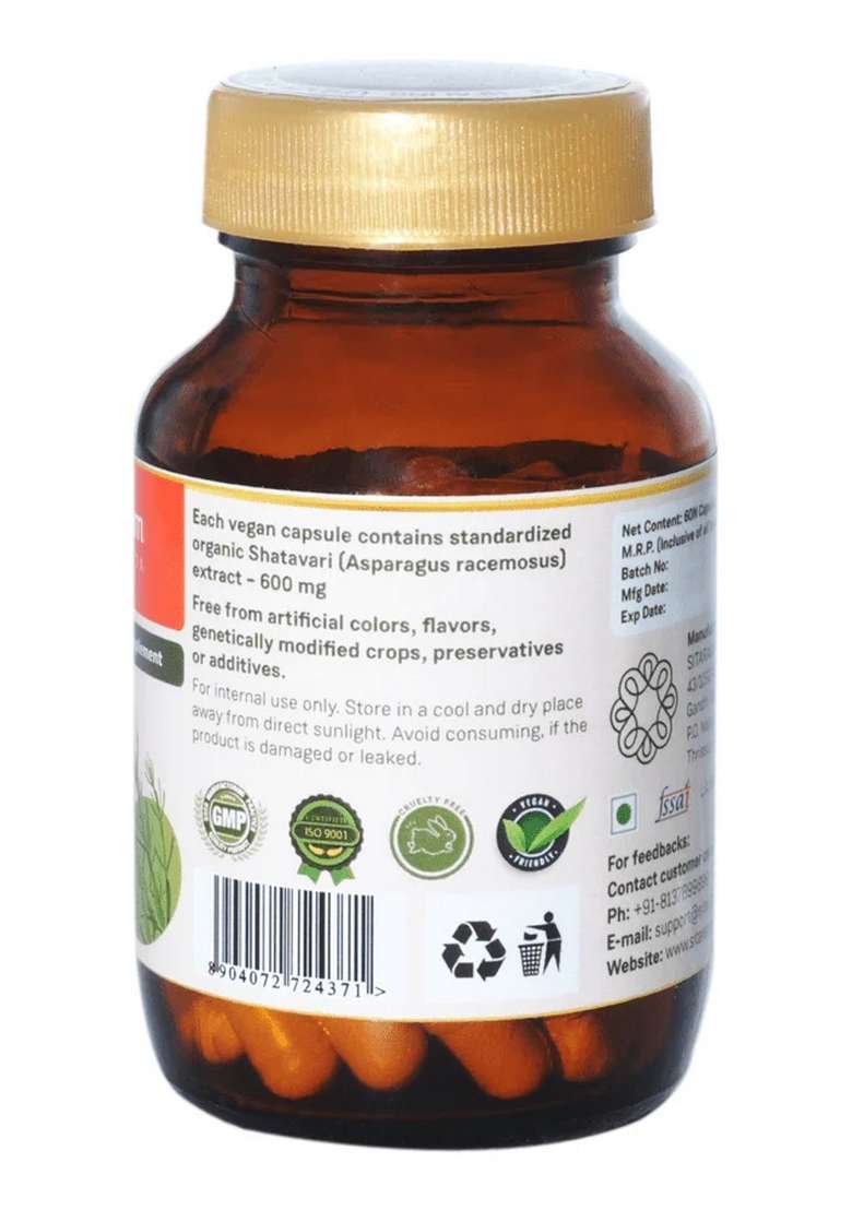 Sitaram Ayurveda Shatavari Capsules | 60 Nos - Indya