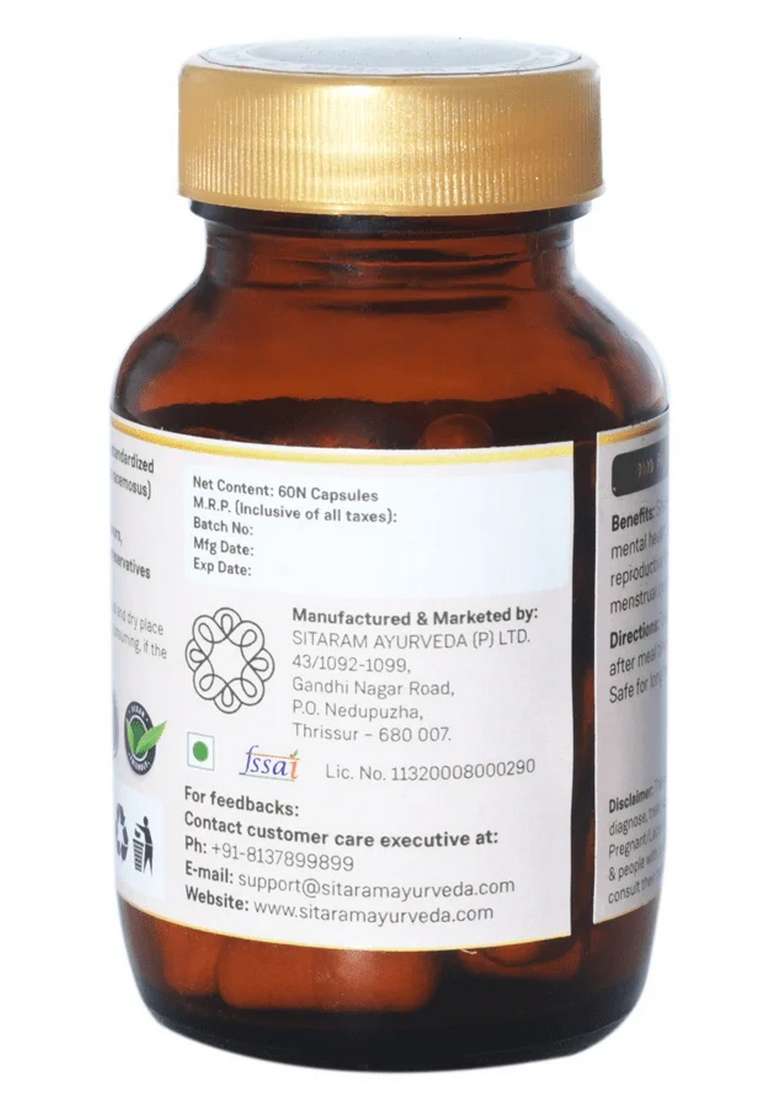 Sitaram Ayurveda Shatavari Capsules | 60 Nos - Indya
