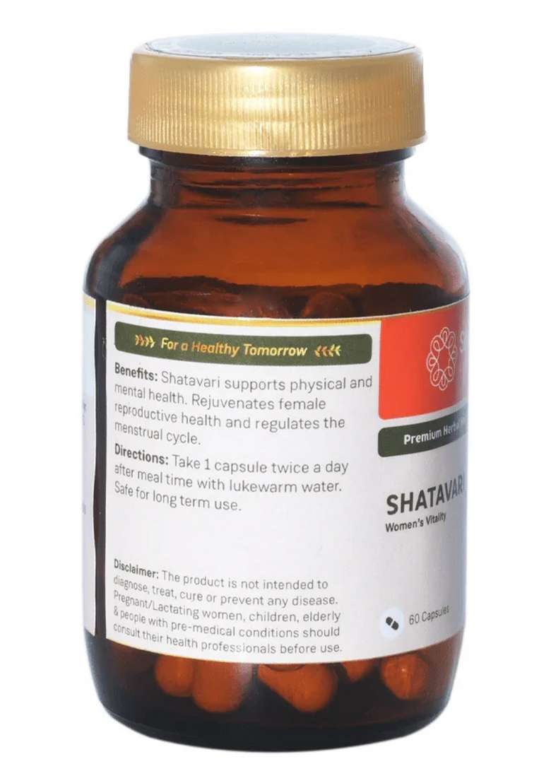 Sitaram Ayurveda Shatavari Capsules | 60 Nos - Indya