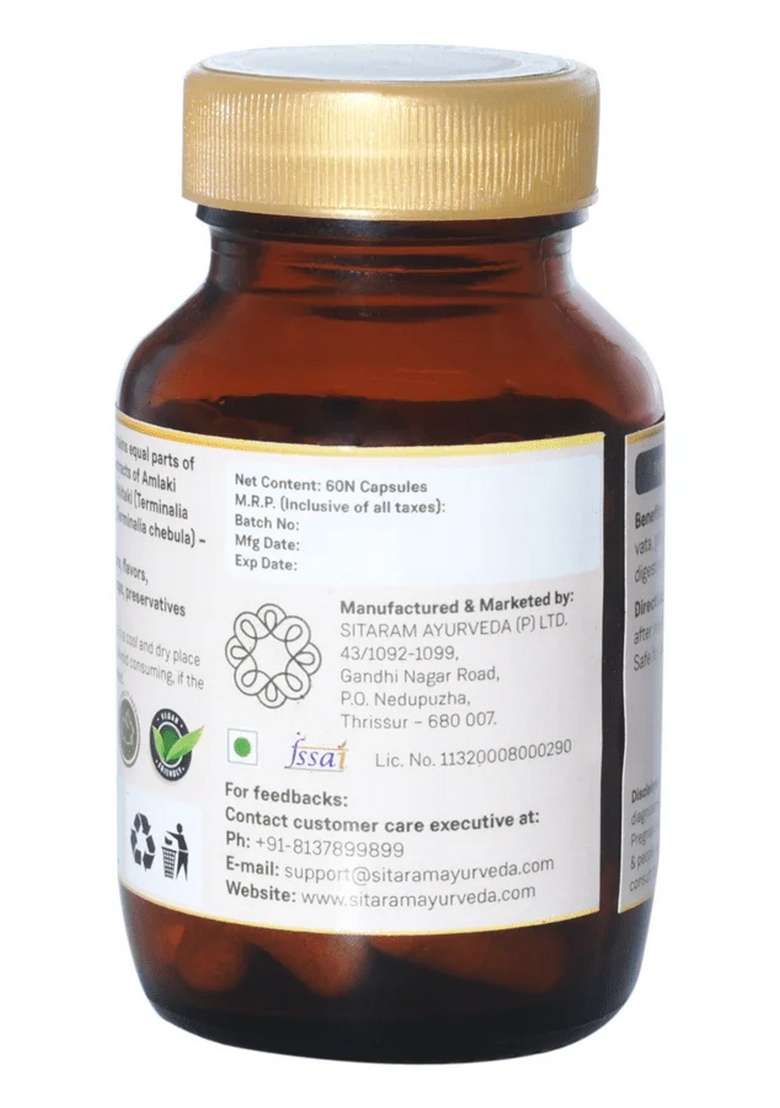 Sitaram Ayurveda Triphala | 60 Capsules - Indya
