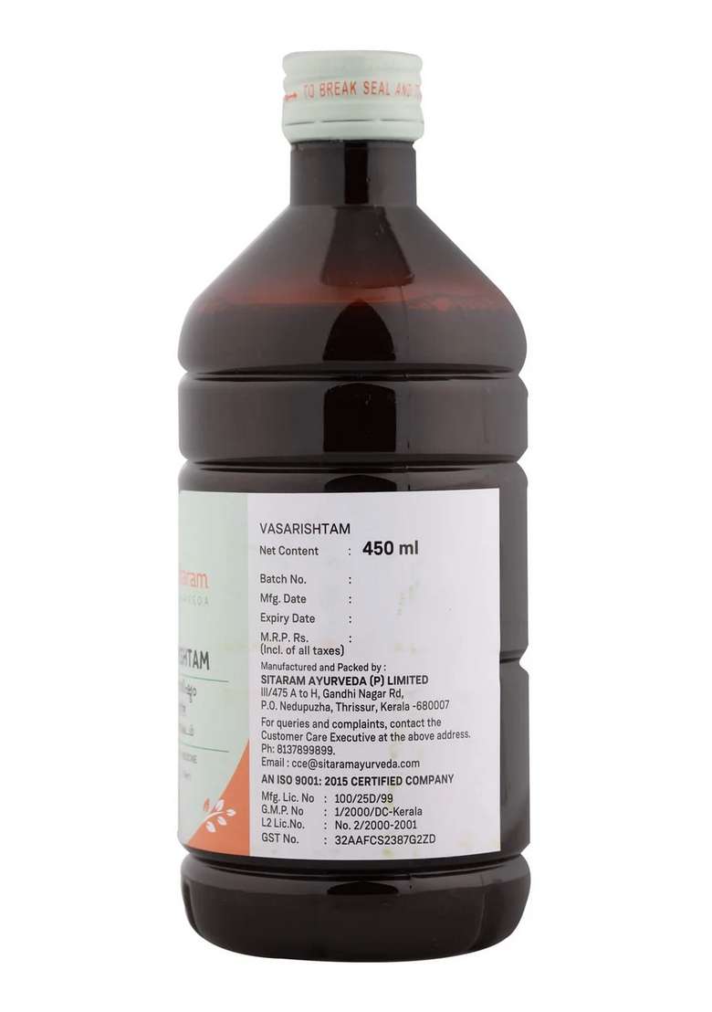 Sitaram Ayurveda Vasarishtam 450 Ml - Indya