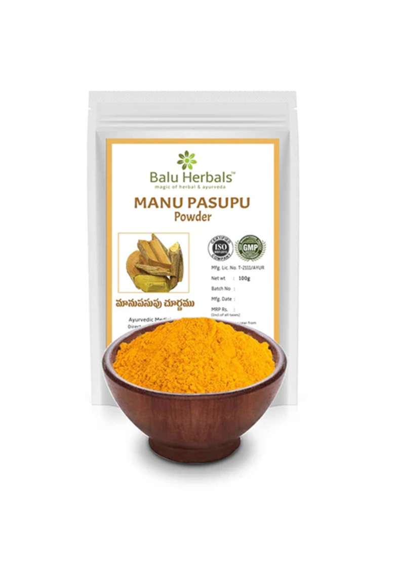 Balu Herbals Yellow Vine Root | Maramanjal Manu Pasupu Jhar-Haldi Maramanjali Powder 100G - Indya