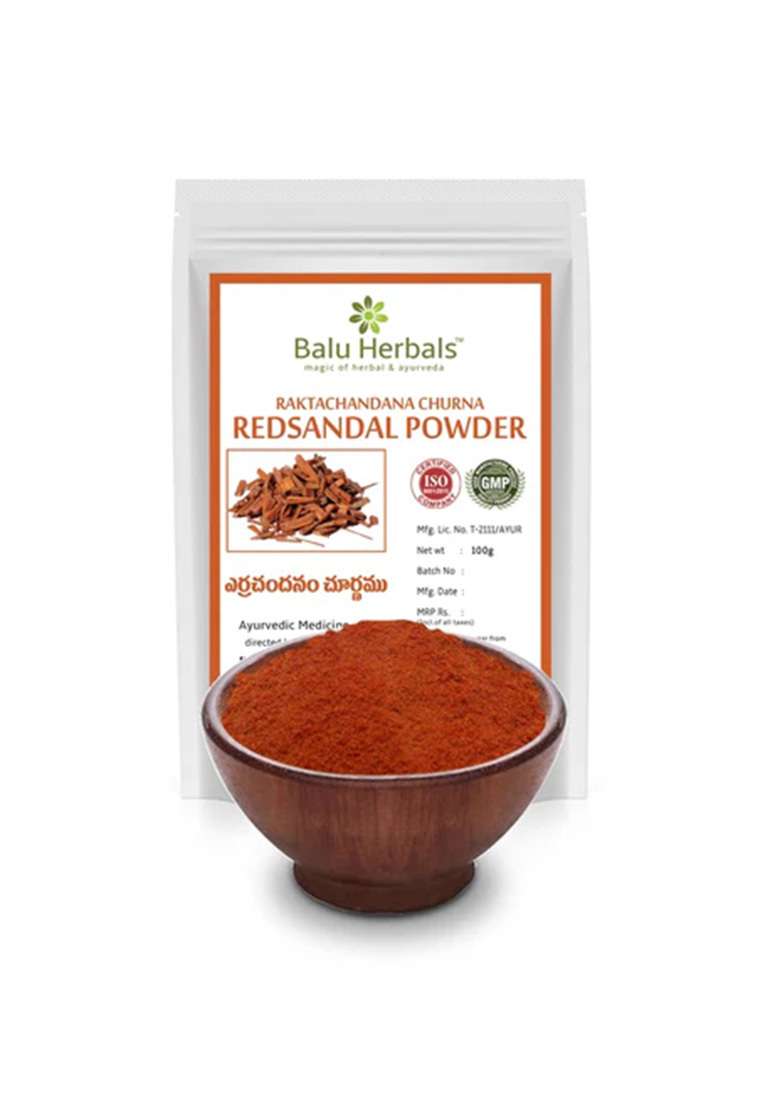Balu Herbals - Red Sandal/Rakta Chandan/ Erra Chandanam Powder - Indya