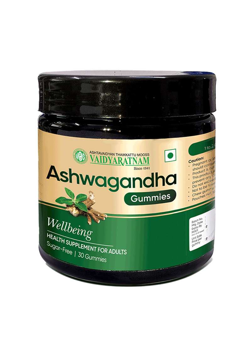 Vaidyaratnamstore Ashwagandha Gummies 30 Nos - Indya