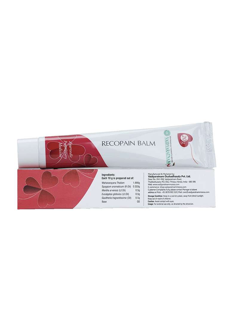 Vaidyaratnamstore Recopain Balm 20 Gm - Indya