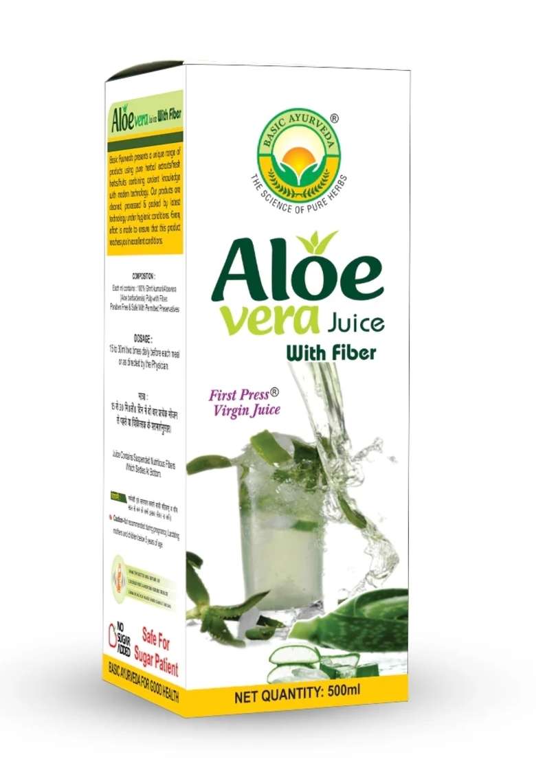 Basic Ayurveda Aloe Vera Juice (Sugar Free Fiber) - Indya