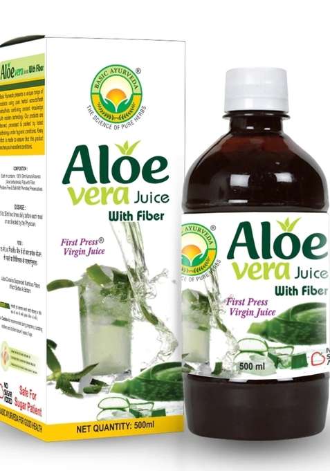 Basic Ayurveda Aloe Vera Juice (Sugar Free Fiber)
