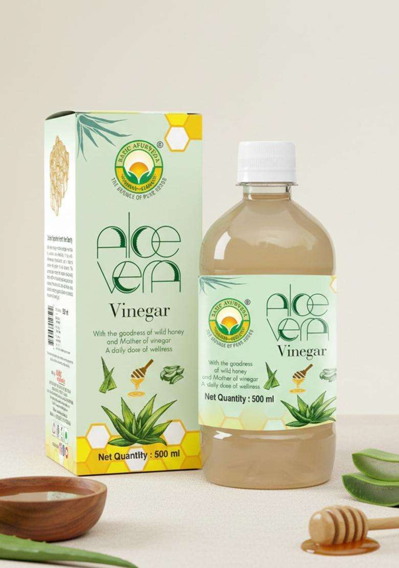 Basic Ayurveda Aloe Vera Vinegar (Aloevera Ka Sirka) | With The Goodness Of Wild Honey | 500Ml
 - Indya