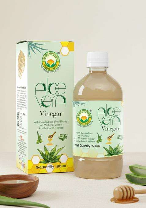 Basic Ayurveda Aloe Vera Vinegar (Aloevera Ka Sirka) | With The Goodness Of Wild Honey | 500Ml
