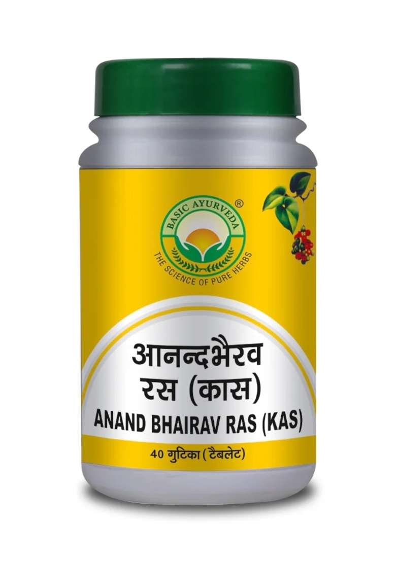 Basic Ayurveda Anand Bhairava Rasa (Kas) 40 Tablet 
 - Indya