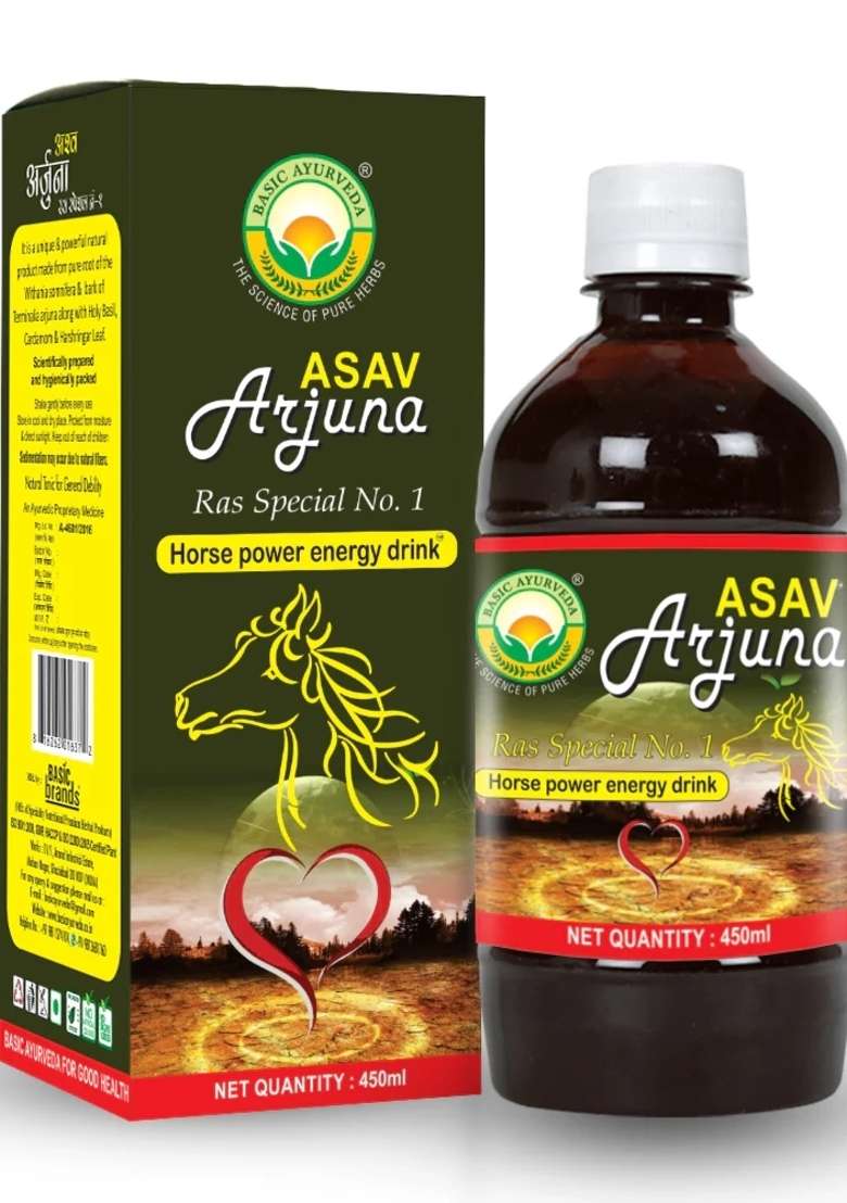 Basic Ayurveda Asav Arjuna Ras Special No.1 Energy Drink 450ml - Indya