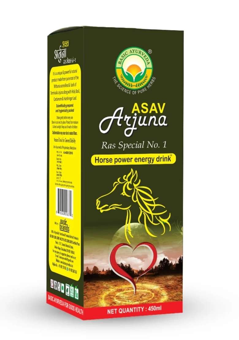 Basic Ayurveda Asav Arjuna Ras Special No.1 Energy Drink 450ml - Indya
