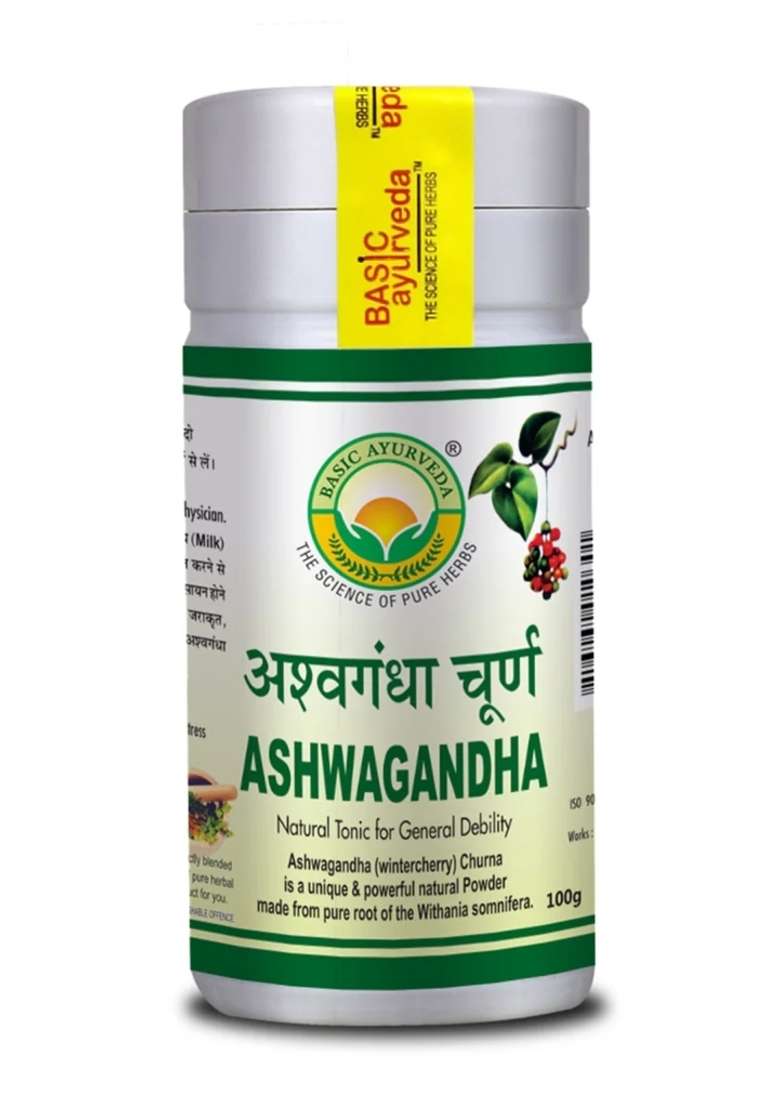 Basic Ayurveda Ashwagandha Churna 100 Gram - Indya