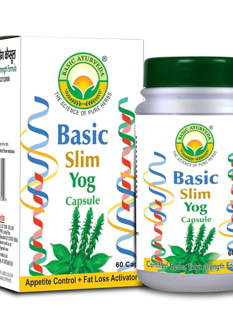 Basic Ayurveda Basic Slim Yog Capsule (60 Capsules)  - Indya