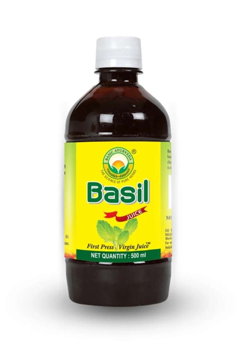 Basic Ayurveda Basil (Tulsi) Juice | 100% Organic Natural Herbal Juice - Indya
