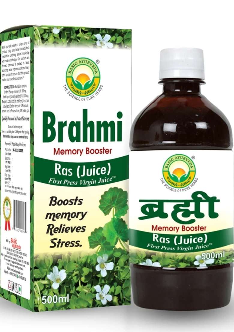 Basic Ayurveda Brahmi Ras (Juice) Memory Booster  - Indya