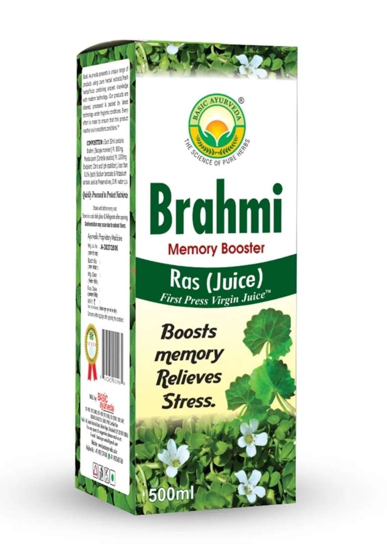 Basic Ayurveda Brahmi Ras (Juice) Memory Booster  - Indya