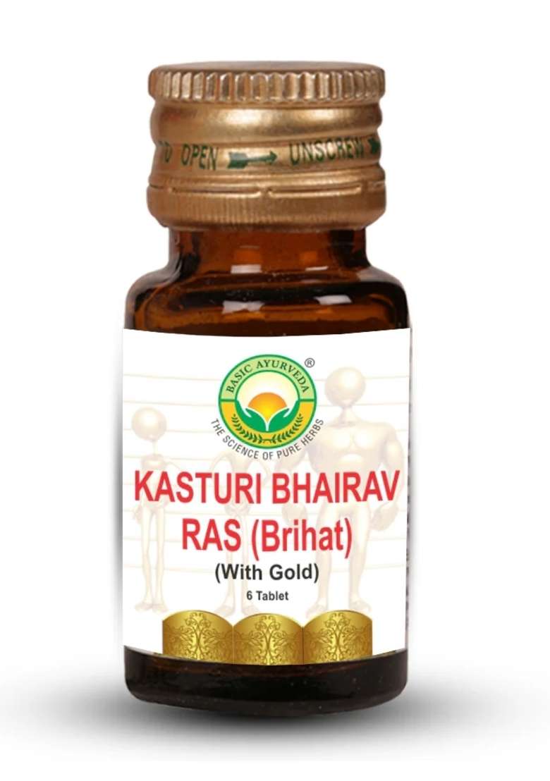 Basic Ayurveda Brihat Kasturi Bhairav Ras - Indya