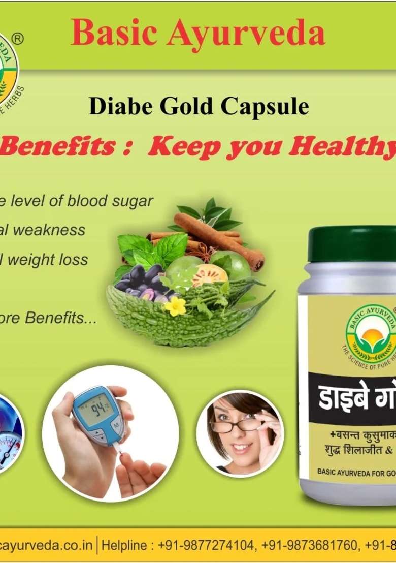 Basic Ayurveda Diabe Gold 40 Capsule - Indya