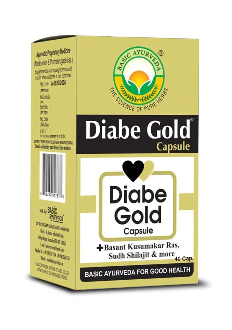 Basic Ayurveda Diabe Gold 40 Capsule - Indya