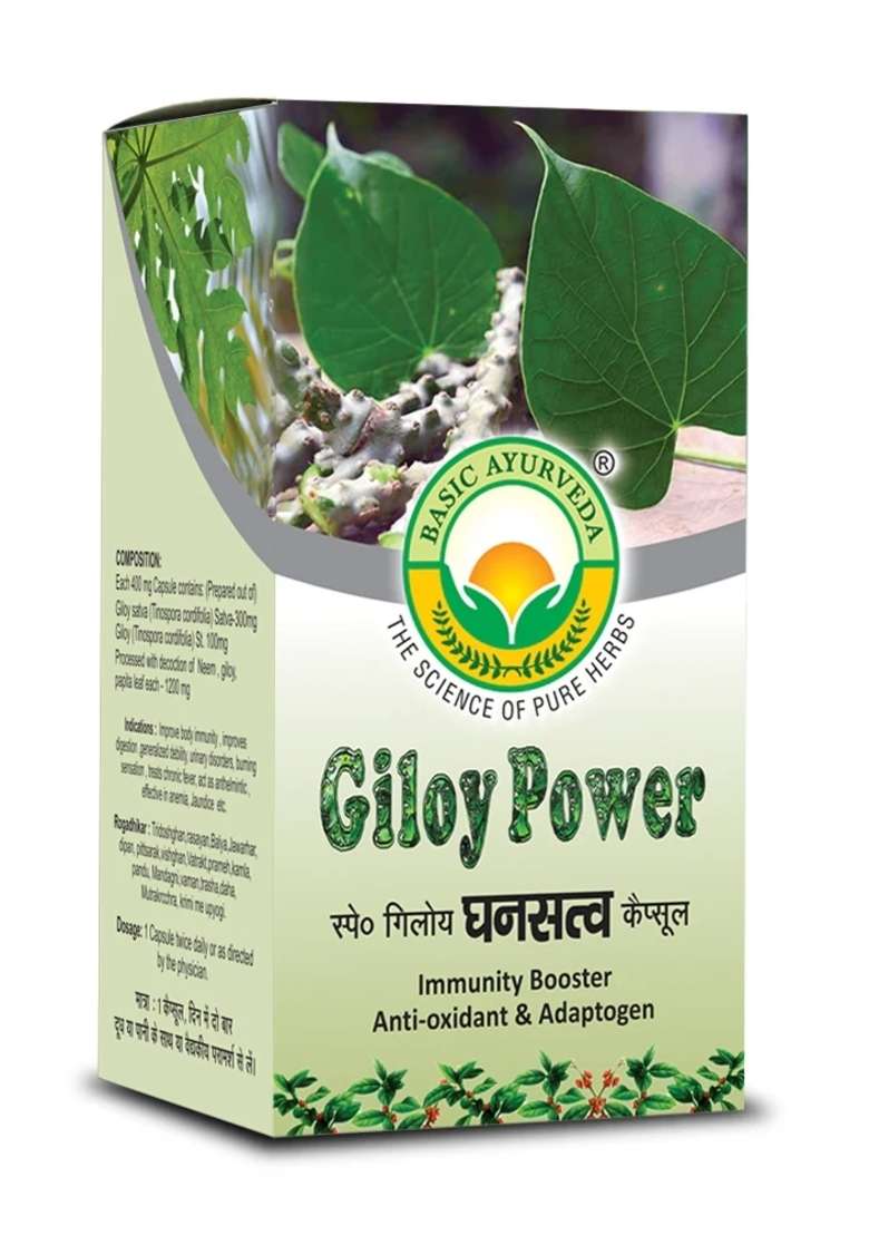 Basic Ayurveda Giloy Power 40 Capsules - Indya