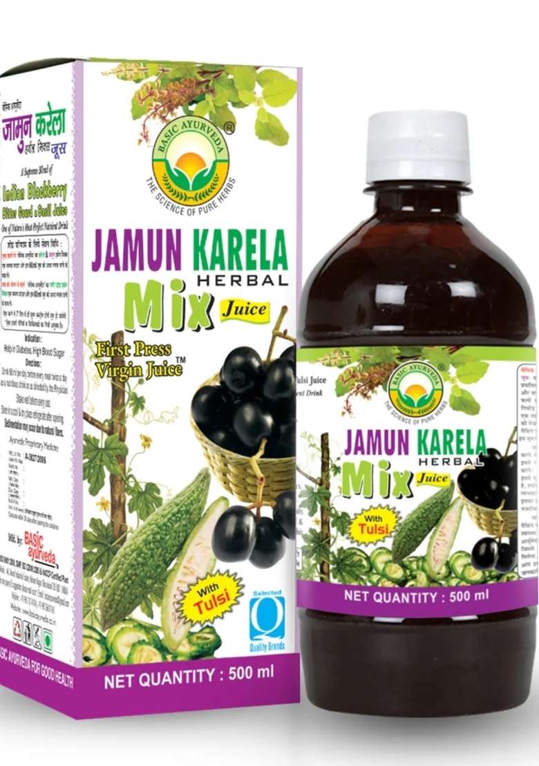 Basic Ayurveda Jamun Karela Herbal Mix Juice  - Indya