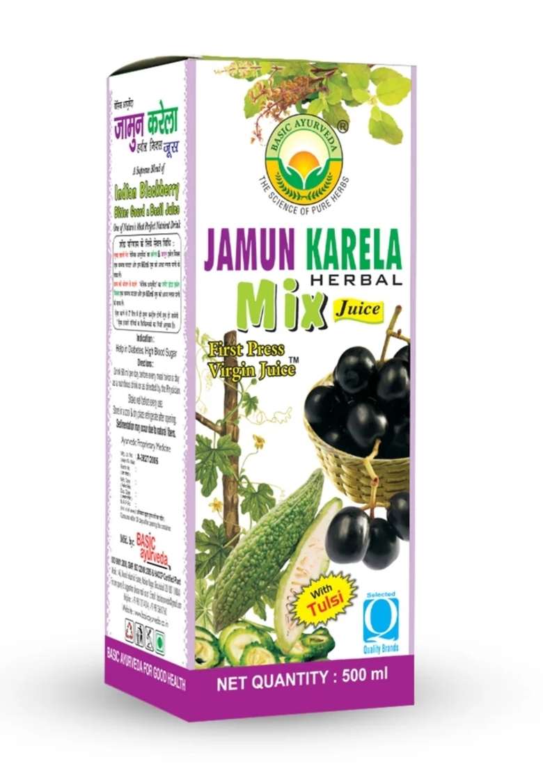 Basic Ayurveda Jamun Karela Herbal Mix Juice  - Indya