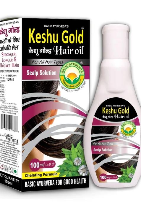 Basic Ayurveda Keshu Gold (Coconut) Hair Oil 100ml