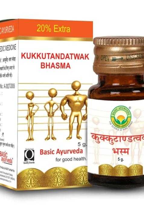 Basic Ayurveda Kukkutandatwak Bhasma 5 Gram